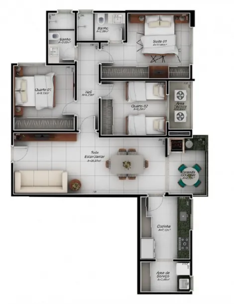 imagem 5 - Apartamento para venda no Bairro Santa Mônica imagem 5 - Apartamento para venda no Bairro Santa Mônica