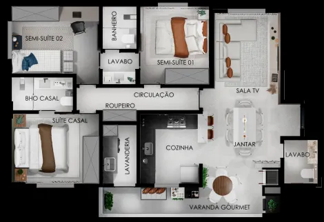 imagem 3 - Apartamento à venda Bairro Santa Maria em Uberlândia imagem 3 - Apartamento à venda Bairro Santa Maria em Uberlândia